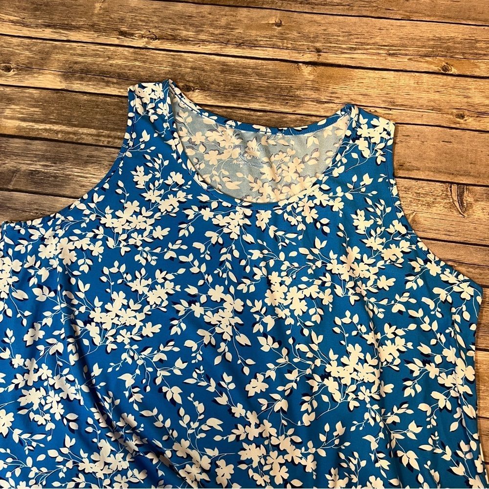 Draper James Blue Floral Tank Dress, Size XXL/XXXL - Picture 4 of 7